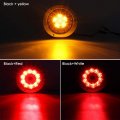 Partsam 4 Inch Round Truck Trailer Led Tail Stop Brake Lights Taillights Running Red And Amber Parking Turn Signal Sealed Dual