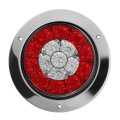 Partsam 4 Inch Round Truck Trailer Led Tail Stop Brake Lights Taillights Running Red And Amber Parking Turn Signal Sealed Dual 