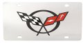 Novelty License Plate For Corvette C5 1997 2004 Stainless Steel With Laser Cut Logo Showroom Floor Or Automotive Show Display 