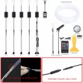Qauben Car Interior Ambient Lighting Optic Fiber Cable Rgb 64 Colors Multicoloured Music Footwell Kit With Cigarette Lighter