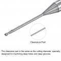 Uxcell Square Nose End Mill 1mm Solid Carbide Long Reach Cnc Router Bits 2 Flutes Milling Cutter With Extended Neck 16mm