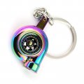 Gkmow Pack-1 Car Polished Turbo Keychain Ring Rotating Diy Small Toys For Key Decoration Multicolored 