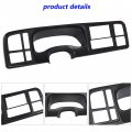 Labwork Double Din Truck Dash Kit Replacement For 1999-2002 Silverado Sierra Gm Full-size Matte Black Gmk346tb