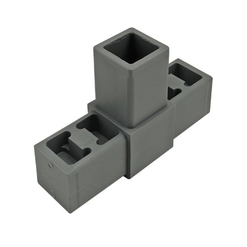 Quick Frame 3 Way Tee Connector Gray Nylon 10 Pack 25 In X 2 15 Model 9130-10