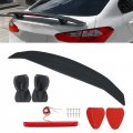 Gxywady Matte Black 52 Inch Universal 2 Pedestal Trunk Spoiler Wing Fin Tail With Light