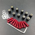Windshield Bolts Nuts And Screws For Yamaha Kawasaki Ducati Honda Suzuki Red Anodized Aluminum M5 X 15mm Kit With Washers Hex 