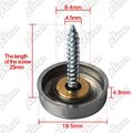 Alise 20 Pcs 4 5 Dia Sus 304 Stainless Steel Decorative Mirror Screws Cap Cover Nailsbrushed Finish