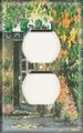 Single Duplex Outlet Plate Shaded Entrance 