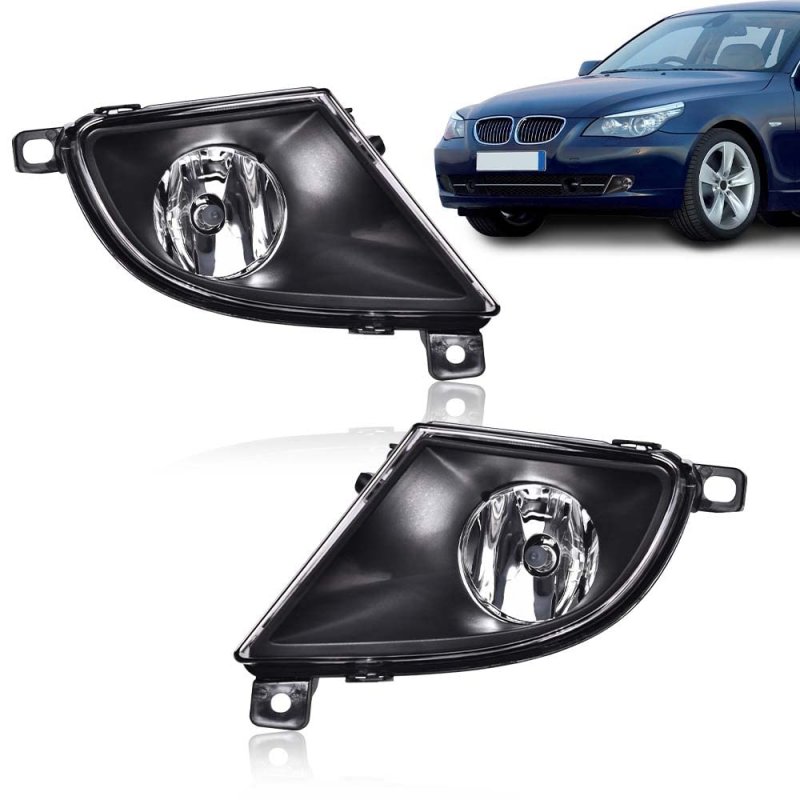 Fog Lights Driving Lamps W Bulbs Clear Pair For 2008 2009 2010 Bmw 5 Series Base Models 63177177711 Neblineros Para Autos