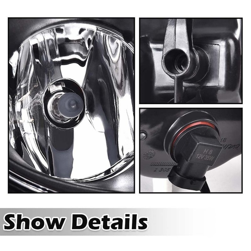 Fog Lights Driving Lamps W Bulbs Clear Pair For 2008 2009 2010 Bmw 5 Series Base Models 63177177711 Neblineros Para Autos