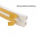 Uxcell Foam Tape Self-adhesive Seal Strip 9mm Width 7 5mm Thick Total 65 6 Feet Long White 4pcs