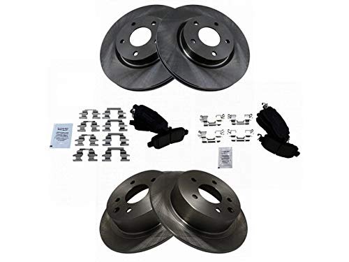 Front And Rear Ceramic Brake Pad Rotor Kit For 2013-2015 Nissan Altima Sedan