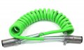 Mytee Products 7-way Abs Coiled Cable 15 Ft Green 12 X Leads Trailer Electrical Power Cord