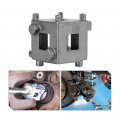 Car Rear Disc Brake Piston Retractor Tool Calliper Adaptor Silver Carbon Steel Cube For Vehicles With 4 Wheel Brakes Model 