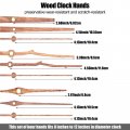 3 Pieces Long Shaft Clock Movement Kit With Walnut Wood Hands For 12 In Clocks Quiet Quartz Mechanism Gaskets And Hooks Brown