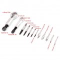 Qiilu Nut Splitter 12pcs Set Rusted Damaged Bolt Screw Extractor Remover Tool
