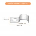 Uxcell 20 Pcs Pipe Strap 304 Stainless Steel Support Fit For 13 32in 10mm Tube Tension Clip With 1 Hole 5mm Height Continuouss