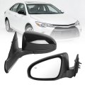 Left Driver Side View Door Mirror For 2015 2016 2017 Toyota Camry With Heated Power Glass Manual Folding Black Replaces 