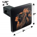 Lion Wearing Headphones Music Tow Trailer Hitch Cover Plug Insert