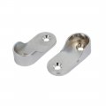 Uxcell Wardrobe Closet Clothes Hanging 19mm Dia Rail Rod End Supports Silver Tone 8pcs
