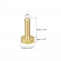 Uxcell Knurled Thumb Screws M5x20mm Flat Brass Bolts Grip Knobs Fasteners For Home Electronic Machine 5pcs