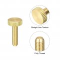 Uxcell Knurled Thumb Screws M5x20mm Flat Brass Bolts Grip Knobs Fasteners For Home Electronic Machine 5pcs