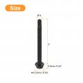 Uxcell 14 X 3 Hex Washer Head Self Drilling Screws 30pcs 410 Stainless Steel Sheet Metal Tapping For Wood Black