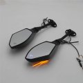 Httmt- Turn Signal Mirrors Led Indicator Light For 03-12 Cbr 600rr 04-07 Cbr1000rr P N Mt348a-gbk Cl