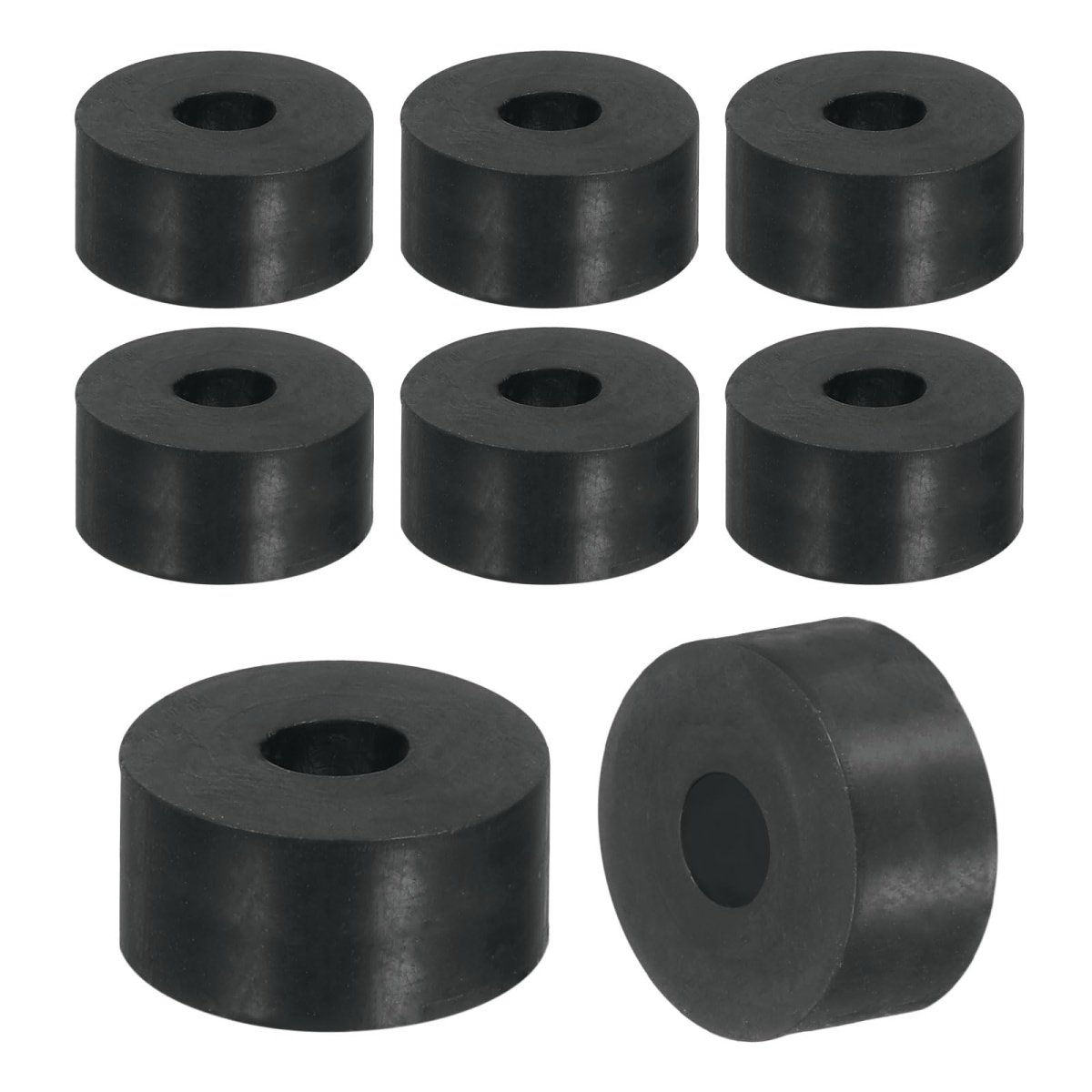 12pcs Thick Rubber Spacer 11 16 Inch Od X 1 4 Id 3 8 Thickness Round Bushings Anti Vibration Flat Washers For Home Industrial