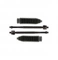 4 Pieces Front Passenger Driver Inner Tie Rod Ends With Steering Gear Bellow Fits Chevrolet Cobalt Pontiac G5 Saturn Ion 