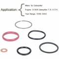Diesel Fuel Injector 0r9350 O Ring Seal Kit For Cat Caterpillar 3126b 7 2l Cyl Engine 1998 To 2002 Set Of 6 Replaces 0r9348