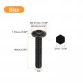 Uxcell Flanged Button Head Socket Cap Screws 50pcs M3x16mm 304 Stainless Steel Black Oxide Drive Fasteners Bolts Fully Thread