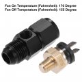 Uxcell 1 Set Auto Engine Temperature Cooling Fan Switch Fitting Adapter 8an 170 F On-155 Off