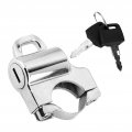 Helmet Safety Lock 22mm Handlebars Motorcycle Universal Security Padlock With 2 Keys Plating