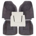 Seat Covers For Dodge Ram 1500 2500 3500 1998 1999 2000 2001 2002 Front Driver And Passenger Side Bottom Top Mist Gray Cloth 