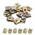 Uxcell 20 Pcs 6mm Hole Spring Metal Plate Car Door Pannel Screw U-type Clips Rivets