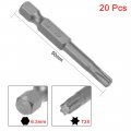 Uxcell 20 Pcs T25 Magnetic Torx Screwdriver Bits 1 4 Inch Hex Shank 2-inch Length S2 Power Tool