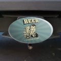 Beer It S A Vacation In Can Funny Humor Oval Tow Trailer Hitch Cover Plug Insert