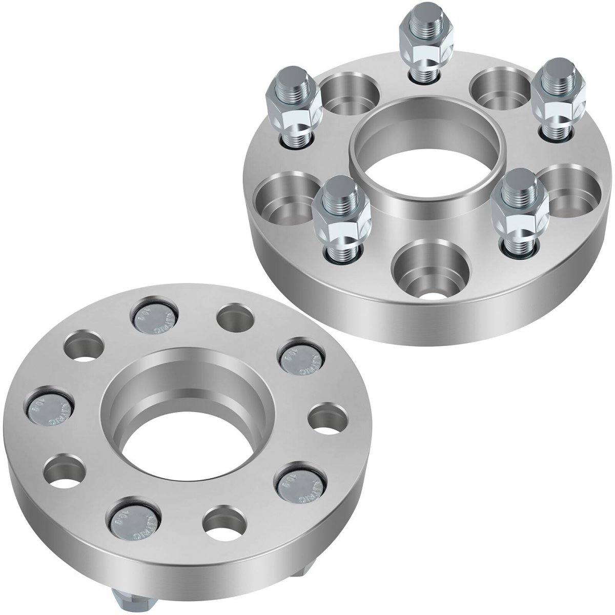 1 In Wheel Spacers 5x4 Bore 64 1mm For Acura Ilx 2013 2021 Hubcentric 5x114 3 With 12x1 5 Studs Silver 2 Piece Set