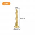 Uxcell Brass Wood Screws 15pcs M5 5 X 40mm Slotted Drive Flat Head Self Tapping Screw Countersunk For Woodworking Furniture