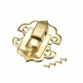 Box Latch Small Size Golden Decorative Hasp Jewelry Cases Catch W Screws 8 Sets 