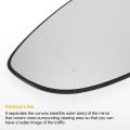 Car Rearview Left Driver Side Mirror Glass Replacement W Backing Plate Asherical Heated White For Ford B Max 2012-2018