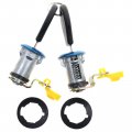 Autokay 2pcs Left Right Door Lock Set W Key Fit For Nissan Pickup Hardbody D21 Navara King Cab 1986-1998 Models Replace