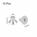 Uxcell M8x12mm Flat Head Machine Screws Inner Hex Screw 304 Stainless Steel Fasteners Bolts 10pcs