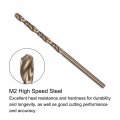 Uxcell 6pcs Jobber Drill Bits 2 5mm 0 098 Black Nitride Gold Titanium Coated M2 High Speed Steel Hss Twist For Stainless