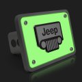 Ipick Image Made For Jeep Grill 3d Logo Glow In The Dark Luminescent Billet Aluminum 2 Inch Tow Hitch Cover