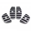 Hongk- Motorcycle Chrome Skull Zombie Rider And Passenger Footboard Kit- Traditional D Shape Compatible With Touring Flht Flt
