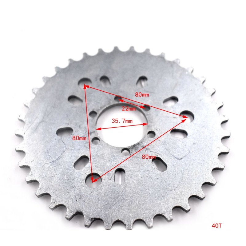 Wheel Sprocket 40t 40 Tooth For Motorized Gas Cycle Bicycle Fits 49cc 50cc 66cc 80cc Moped Am-mb1286