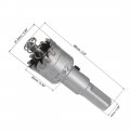 Uxcell 21 5mm Carbide Hole Cutter Tct Saws For Stainless Steel Sheet Metal High Density Tooth 2pcs