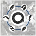 10an Fuel Line Kit 0 56 In Id Stainless Steel Braided Hose With Adapters Cpe 25 Ft Oil Gas And End Fitting Black 